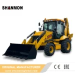 Backhoe loader Shanmon 388, tampilan depan kiri
