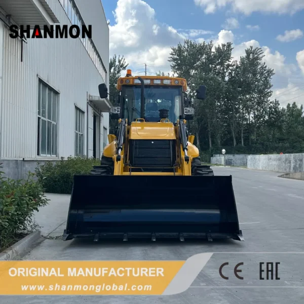 Backhoe loader Shanmon 388, tampilan depan